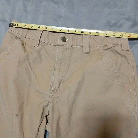 Carhartt Pants Mens 32x30 Beige Cargo Carpenter B151 DKH Loose Original Fit Work - Picture 9 of 15